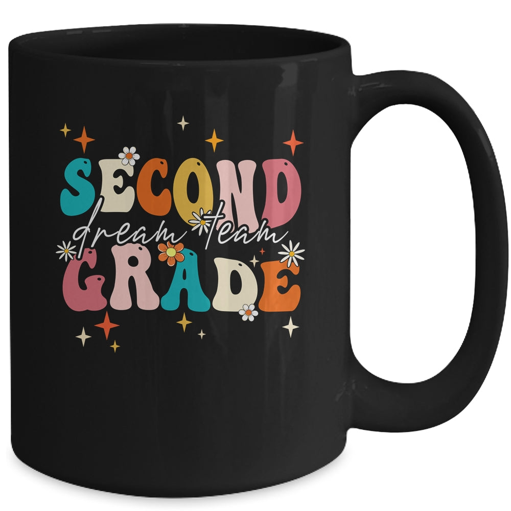 Groovy Second Grade Dream Team Back To School Teacher Kids Mug | siriusteestore