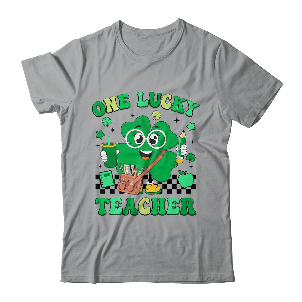 Groovy Shamrock One Lucky Teacher St Patricks Day Men Women Shirt & Hoodie | siriusteestore