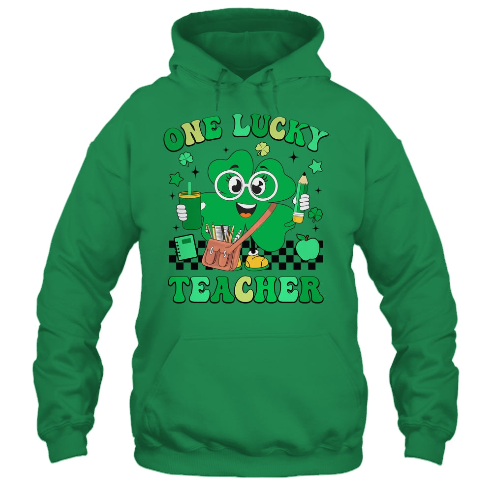 Groovy Shamrock One Lucky Teacher St Patricks Day Men Women Shirt & Hoodie | siriusteestore