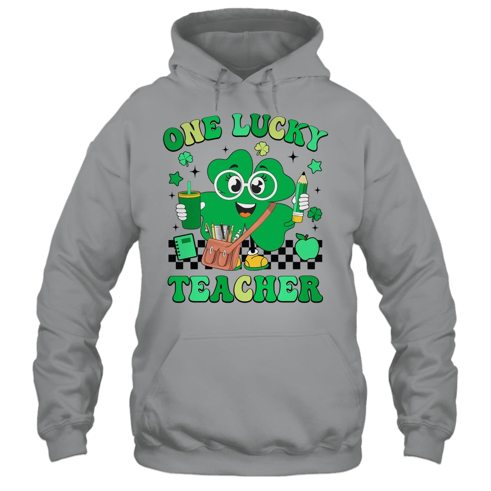 Groovy Shamrock One Lucky Teacher St Patricks Day Men Women Shirt & Hoodie | siriusteestore
