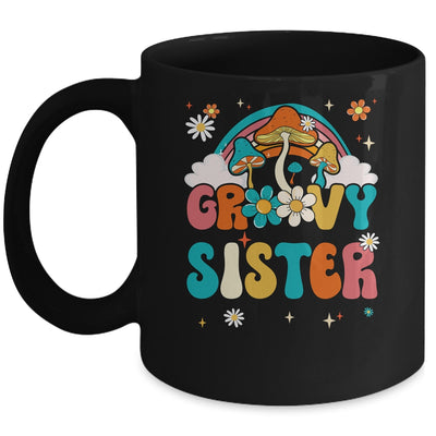 Groovy Sister Birthday Party Theme Decorations Rainbow Mug | siriusteestore
