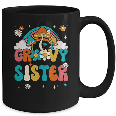 Groovy Sister Birthday Party Theme Decorations Rainbow Mug | siriusteestore