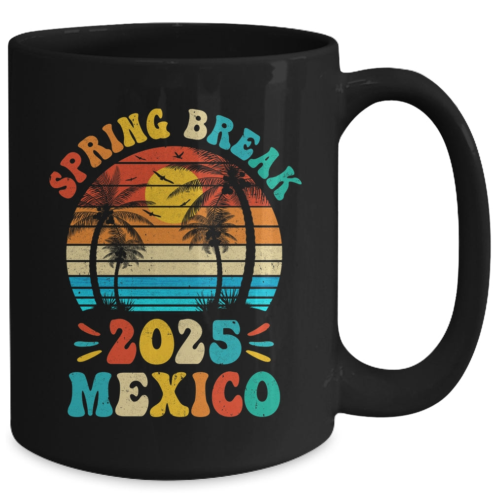 Groovy Spring Break 2025 Mexico Family Beach Vacations Mug | siriusteestore