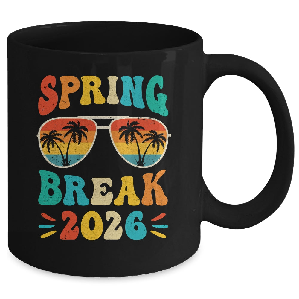 Groovy Spring Break 2026 School Family Beach Vacations Mug | siriusteestore