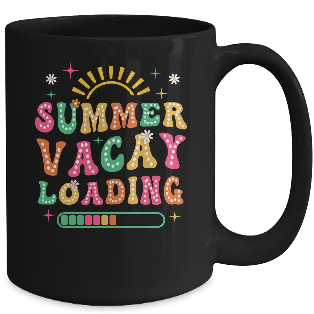 Groovy Summer Vacay Loading Teacher Week Last Day Of School Mug | siriusteestore