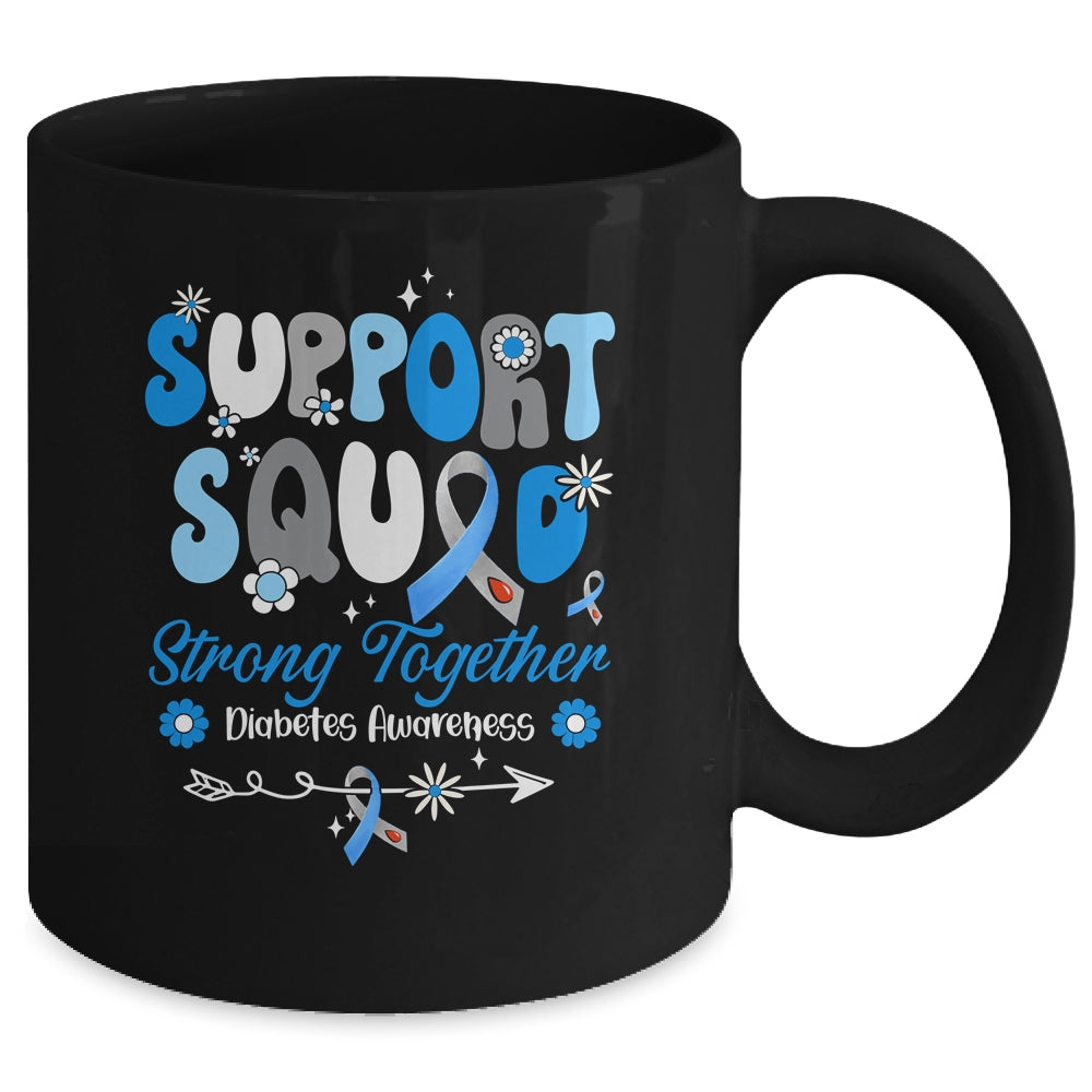 Groovy Support Squad Ribbon T1D Diabetes Awareness Month Mug | siriusteestore