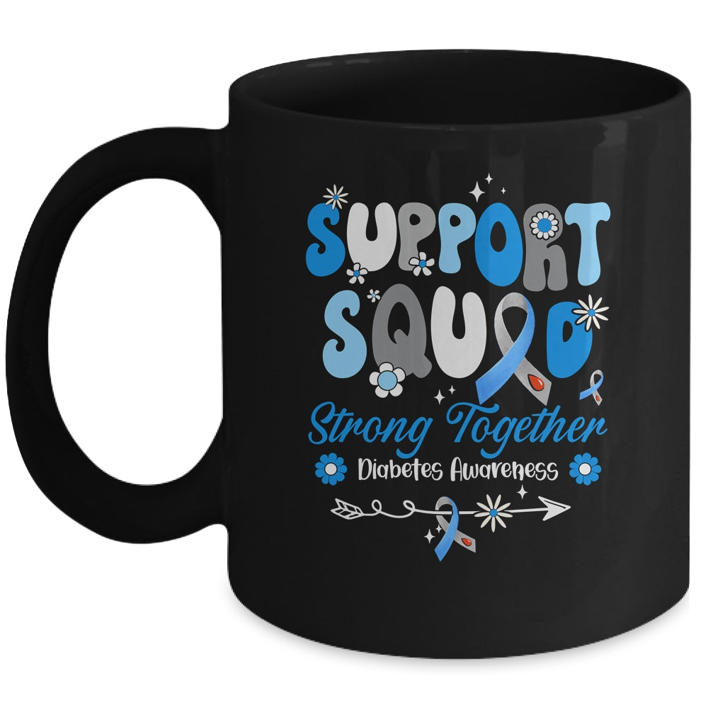 Groovy Support Squad Ribbon T1D Diabetes Awareness Month Mug | siriusteestore