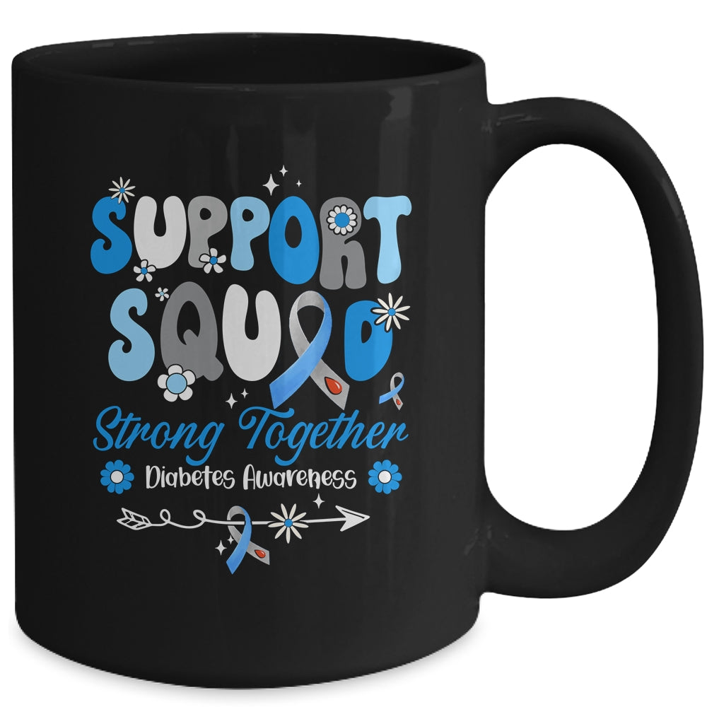 Groovy Support Squad Ribbon T1D Diabetes Awareness Month Mug | siriusteestore