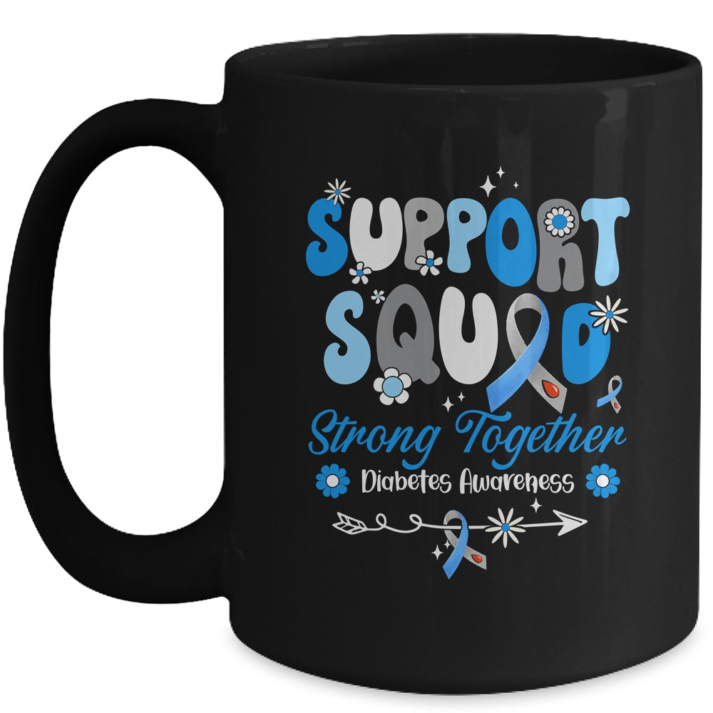 Groovy Support Squad Ribbon T1D Diabetes Awareness Month Mug | siriusteestore