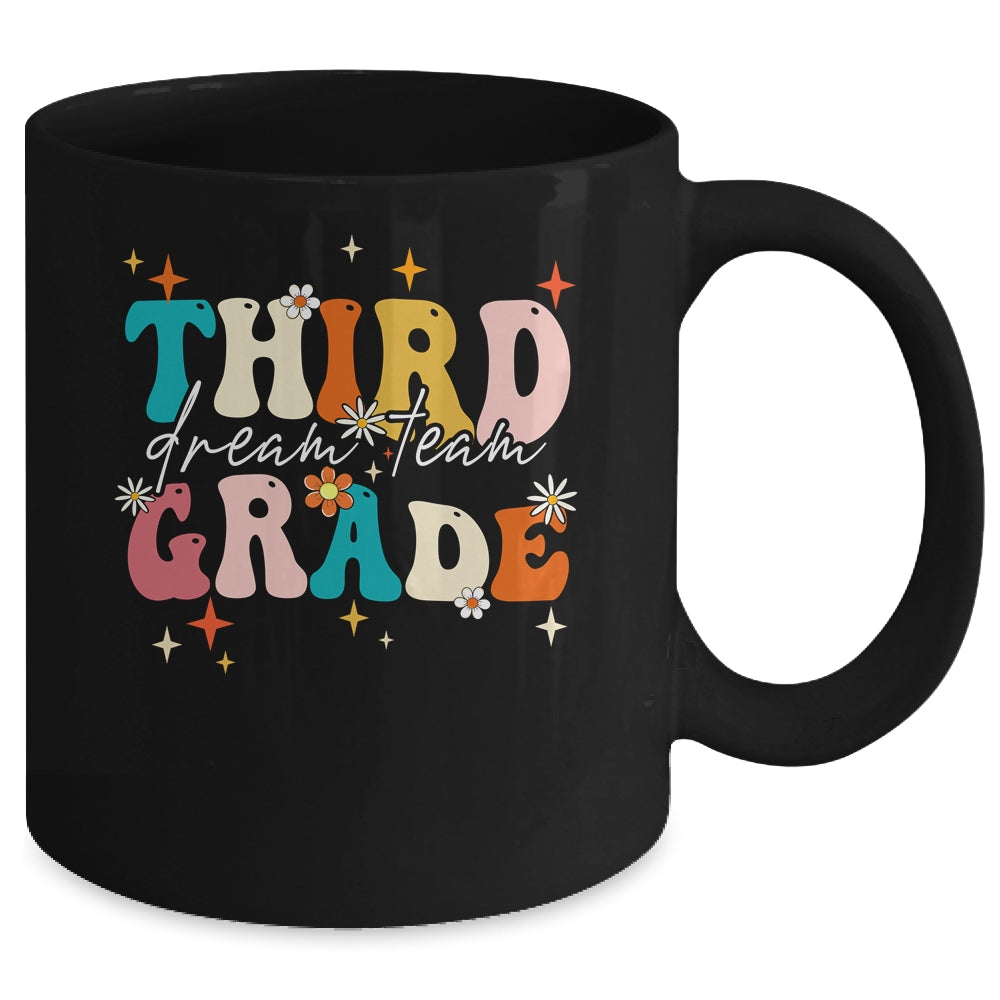 Groovy Third Grade Dream Team Back To School Teacher Kids Mug | siriusteestore