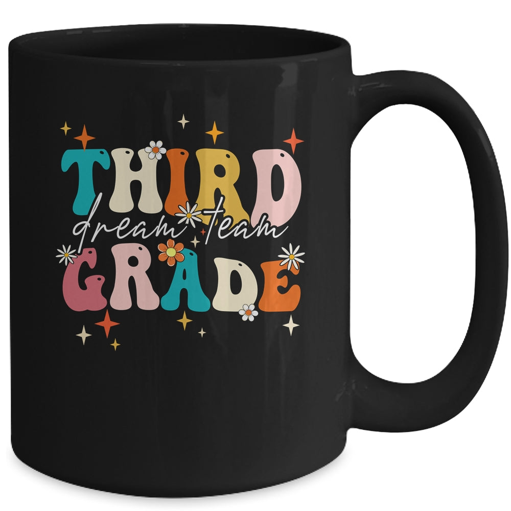 Groovy Third Grade Dream Team Back To School Teacher Kids Mug | siriusteestore