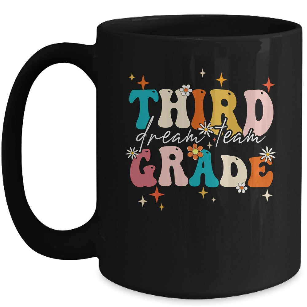 Groovy Third Grade Dream Team Back To School Teacher Kids Mug | siriusteestore
