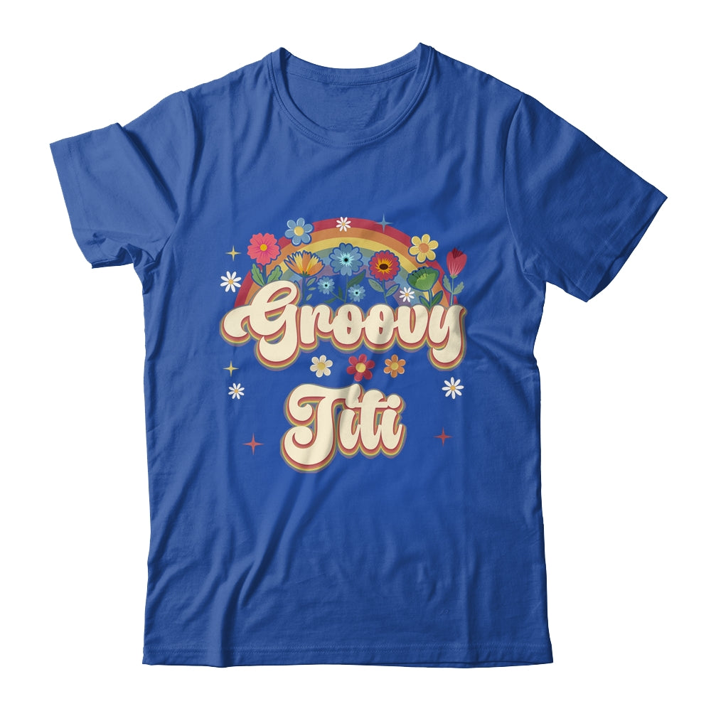 Groovy Titi Retro Hippie Peace Sign Floral Mothers Day Shirt & Tank Top | siriusteestore