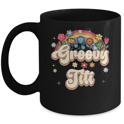 Groovy Titi Retro Hippie Peace Sign Floral Mothers Day Mug | siriusteestore