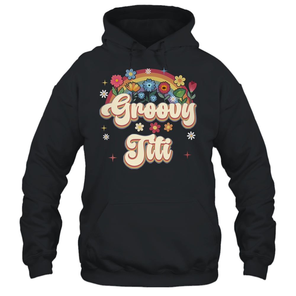 Groovy Titi Retro Hippie Peace Sign Floral Mothers Day Shirt & Tank Top | siriusteestore