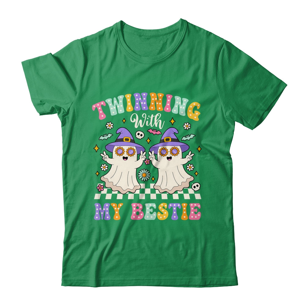 Groovy Twins Ghost Twinning With My Bestie Halloween Funny Shirt & Hoodie | siriusteestore