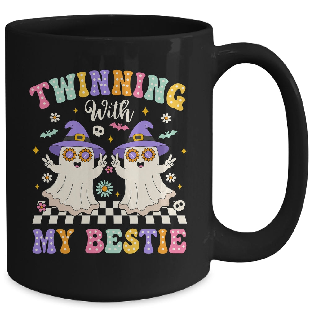 Groovy Twins Ghost Twinning With My Bestie Halloween Funny Mug | siriusteestore