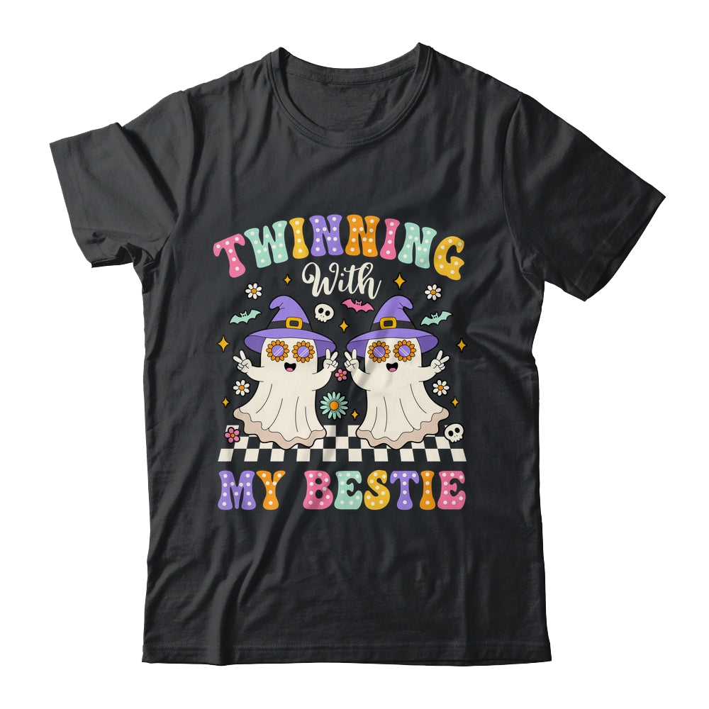 Groovy Twins Ghost Twinning With My Bestie Halloween Funny Shirt & Hoodie | siriusteestore