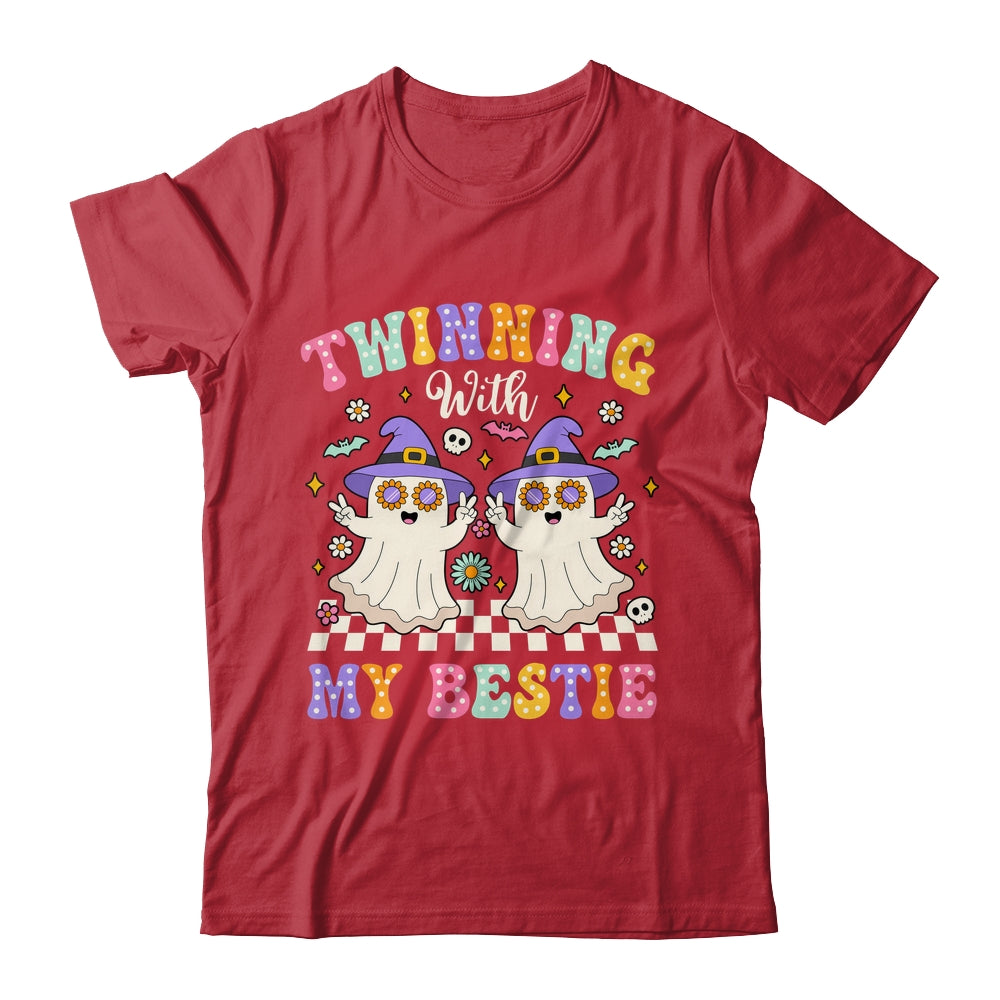 Groovy Twins Ghost Twinning With My Bestie Halloween Funny Shirt & Hoodie | siriusteestore