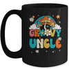 Groovy Uncle Birthday Party Theme Decorations Rainbow Family Mug | siriusteestore