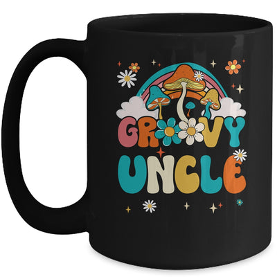 Groovy Uncle Birthday Party Theme Decorations Rainbow Family Mug | siriusteestore