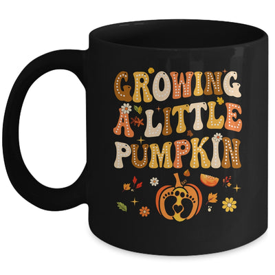 Growing A Little Pumpkin Thanksgiving Pregnancy Announcement Mug | siriusteestore