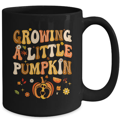 Growing A Little Pumpkin Thanksgiving Pregnancy Announcement Mug | siriusteestore