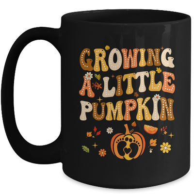 Growing A Little Pumpkin Thanksgiving Pregnancy Announcement Mug | siriusteestore