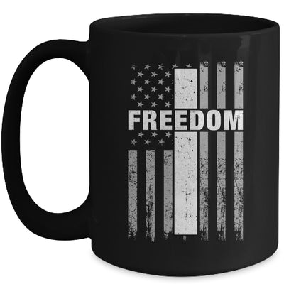 Grunge American Flag And Cross Faith Family Freedom Mug | siriusteestore