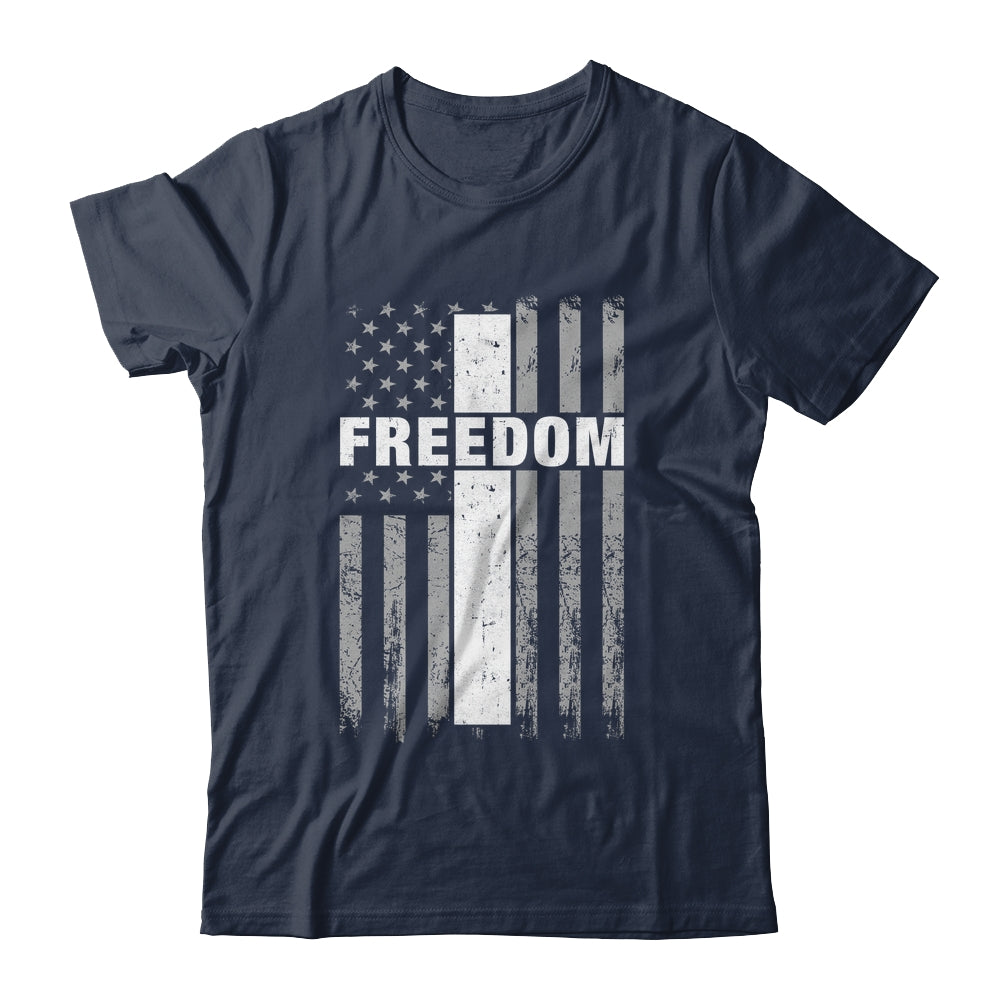 Grunge American Flag And Cross Faith Family Freedom Shirt & Hoodie | siriusteestore