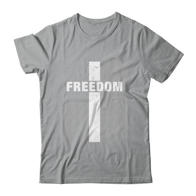Grunge American Flag And Cross Faith Family Freedom Shirt & Hoodie | siriusteestore