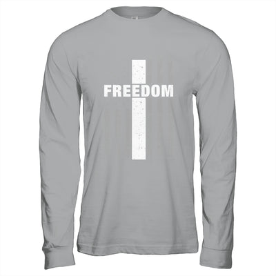 Grunge American Flag And Cross Faith Family Freedom Shirt & Hoodie | siriusteestore