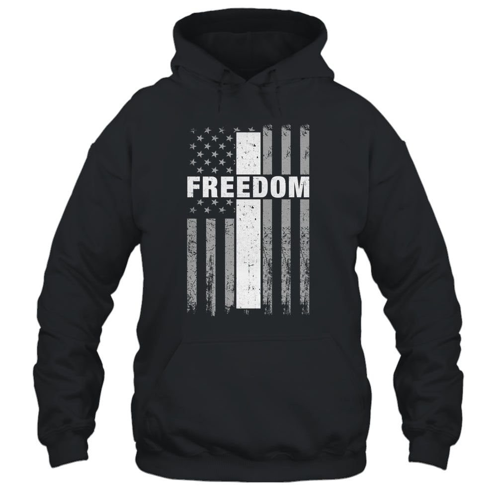 Grunge American Flag And Cross Faith Family Freedom Shirt & Hoodie | siriusteestore
