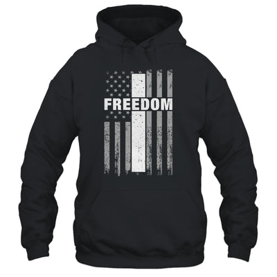 Grunge American Flag And Cross Faith Family Freedom Shirt & Hoodie | siriusteestore