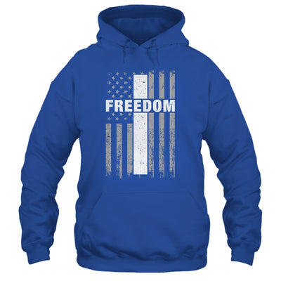 Grunge American Flag And Cross Faith Family Freedom Shirt & Hoodie | siriusteestore