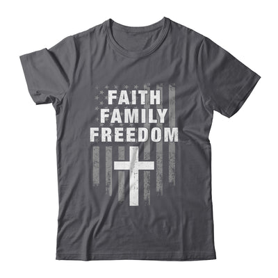 Grunge US Flag American Flag And Cross Faith Family Freedom Shirt & Hoodie | siriusteestore