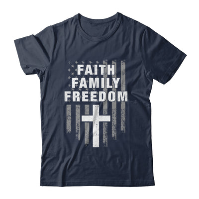 Grunge US Flag American Flag And Cross Faith Family Freedom Shirt & Hoodie | siriusteestore
