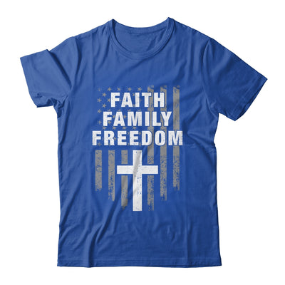 Grunge US Flag American Flag And Cross Faith Family Freedom Shirt & Hoodie | siriusteestore