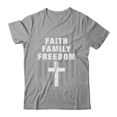 Grunge US Flag American Flag And Cross Faith Family Freedom Shirt & Hoodie | siriusteestore