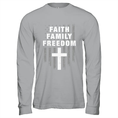 Grunge US Flag American Flag And Cross Faith Family Freedom Shirt & Hoodie | siriusteestore
