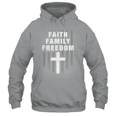 Grunge US Flag American Flag And Cross Faith Family Freedom Shirt & Hoodie | siriusteestore