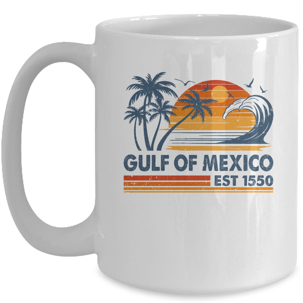 Gulf Of Mexico Est 1550 Retro Vintage Beach Mexican Mug | siriusteestore