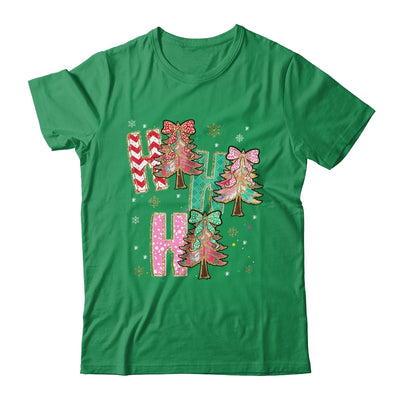 HO HO HO Merry Christmas Coquette Bow Xmas Trees Holiday Shirt & Sweatshirt | siriusteestore