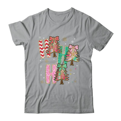 HO HO HO Merry Christmas Coquette Bow Xmas Trees Holiday Shirt & Sweatshirt | siriusteestore