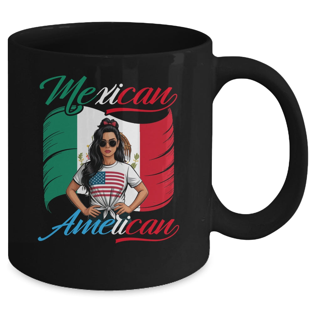 Half Mexican Half American USA Flag Mexico America Women Mug | siriusteestore