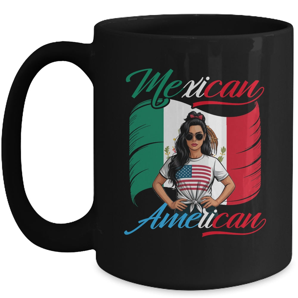 Half Mexican Half American USA Flag Mexico America Women Mug | siriusteestore