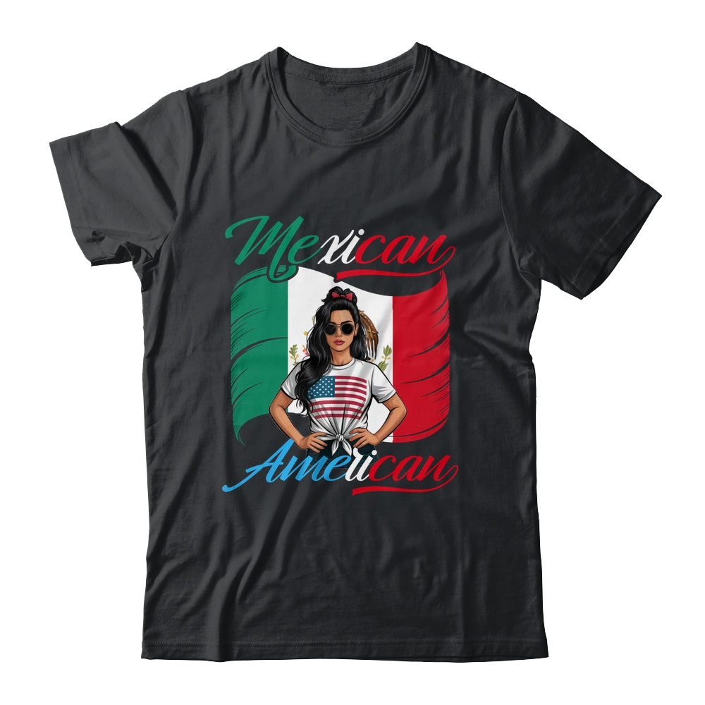 Half Mexican Half American USA Flag Mexico America Women Shirt & Tank Top | siriusteestore