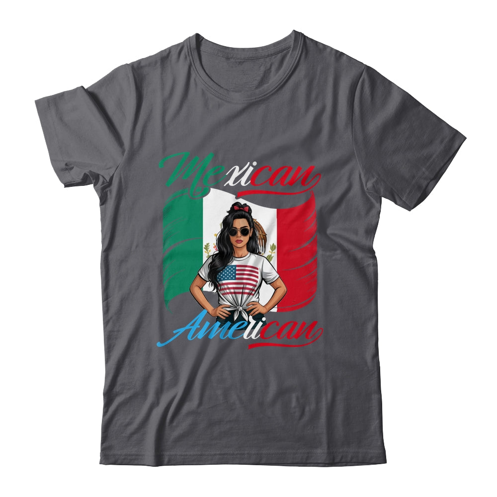 Half Mexican Half American USA Flag Mexico America Women Shirt & Tank Top | siriusteestore