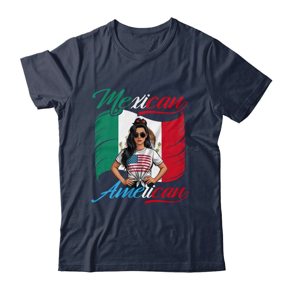 Half Mexican Half American USA Flag Mexico America Women Shirt & Tank Top | siriusteestore