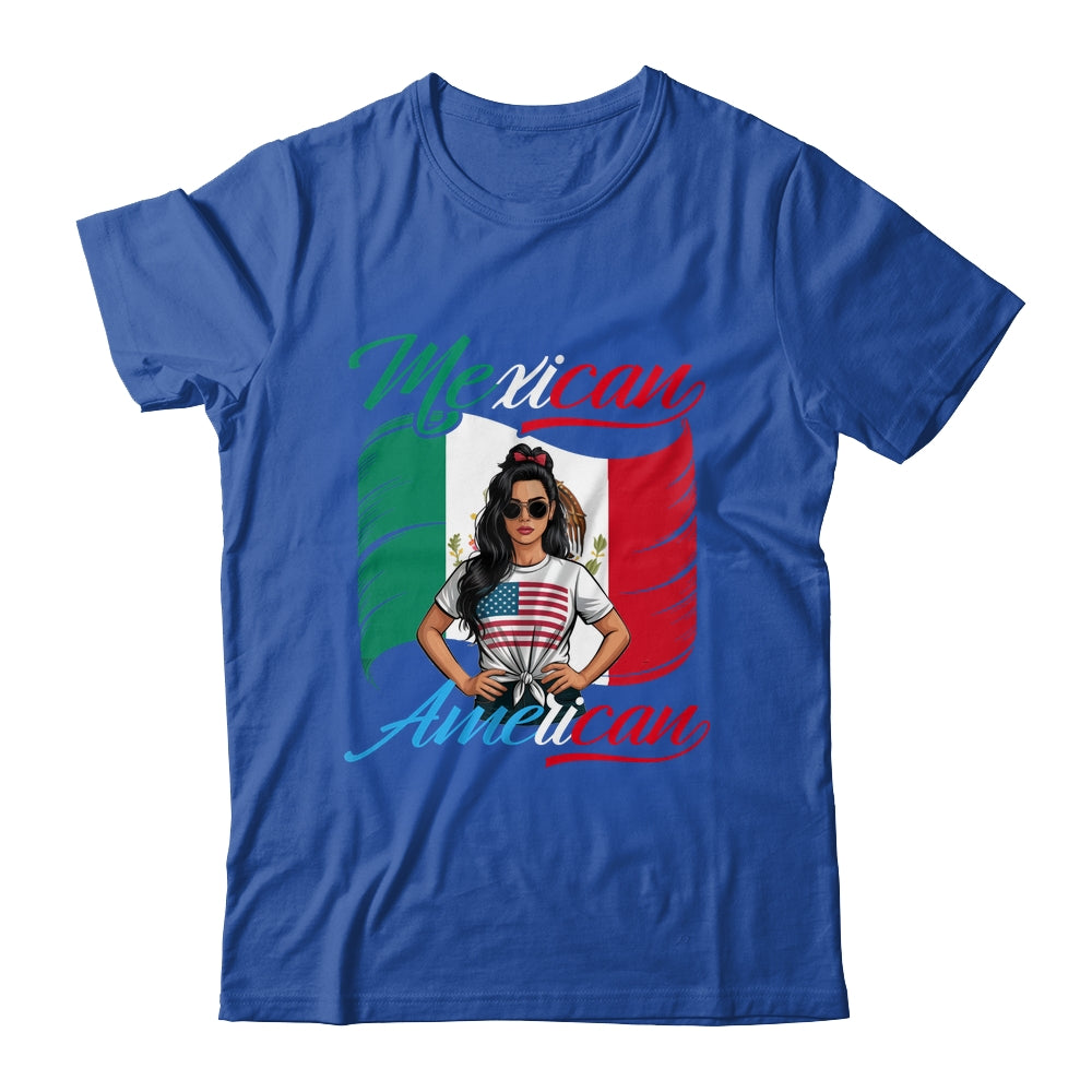 Half Mexican Half American USA Flag Mexico America Women Shirt & Tank Top | siriusteestore